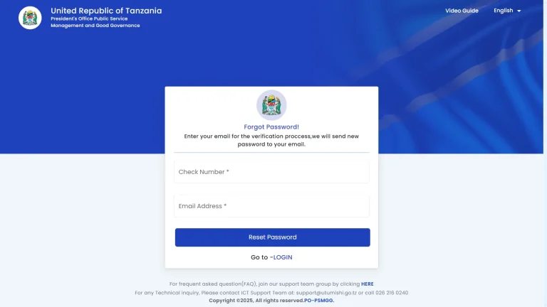 ess utumishi reset password