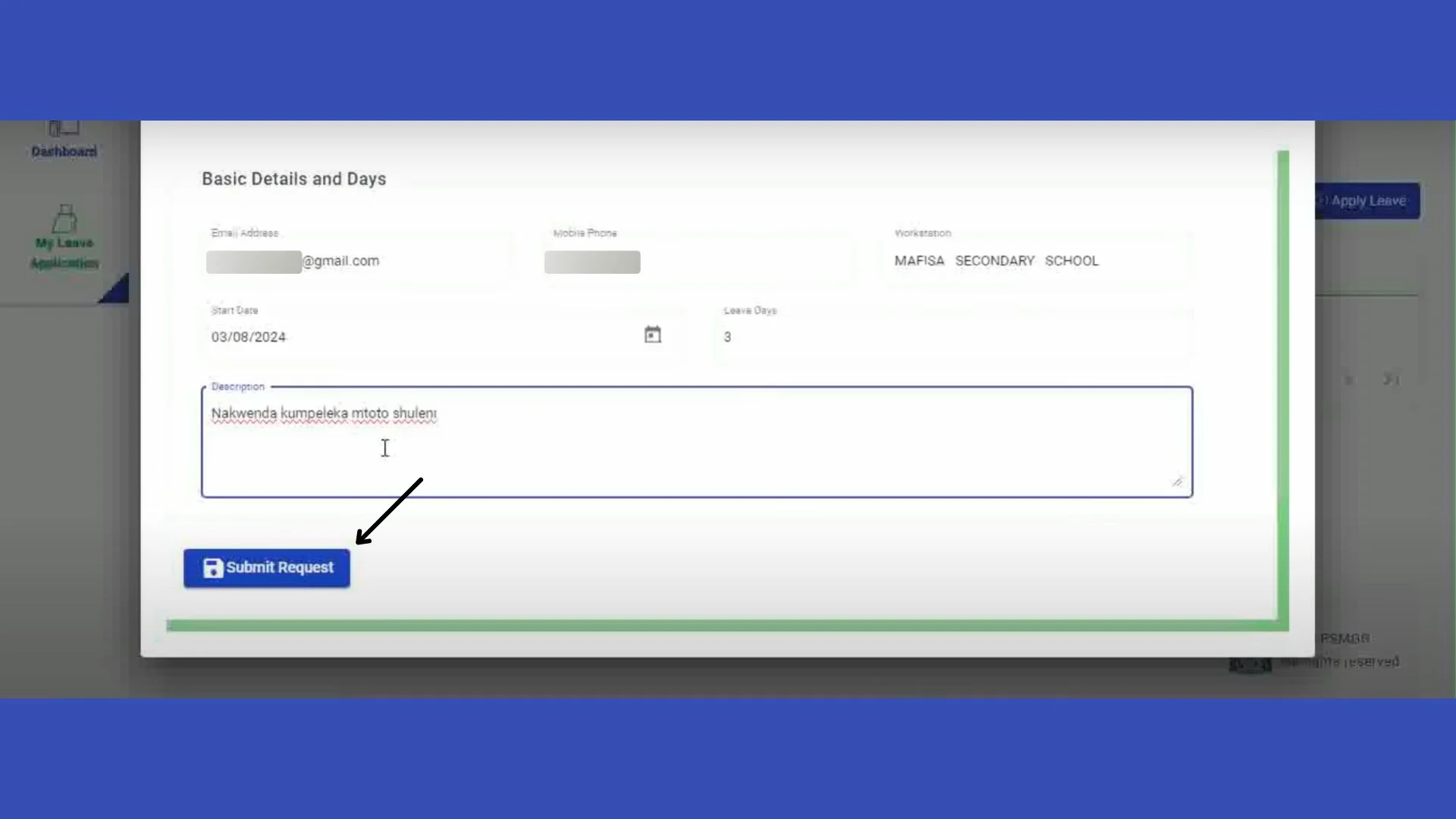 sumbit your leave request