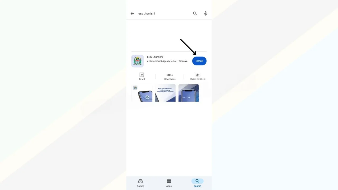 click on the install button
